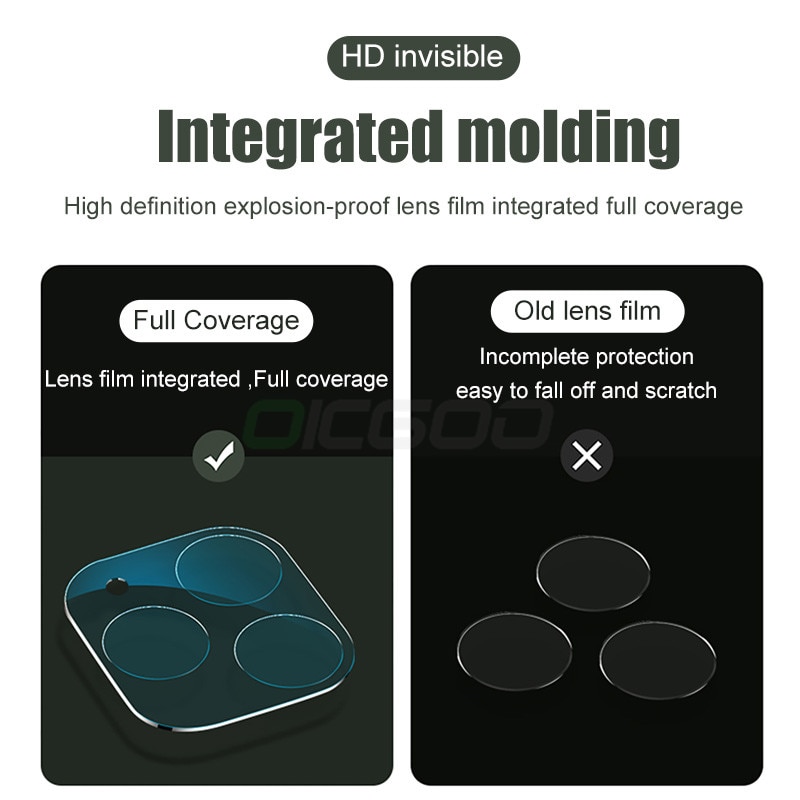 1pc Pelindung Lensa Kamera Tempered Glass 99d Untuk Iphone 11 12 Pro Xs Max X Xr 11 7 8 6 6s Plus Se