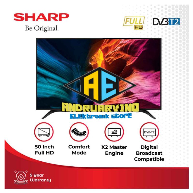 LED TV SHARP 50 INCH 2T-C50AD1 FULL HD DIGITAL TV