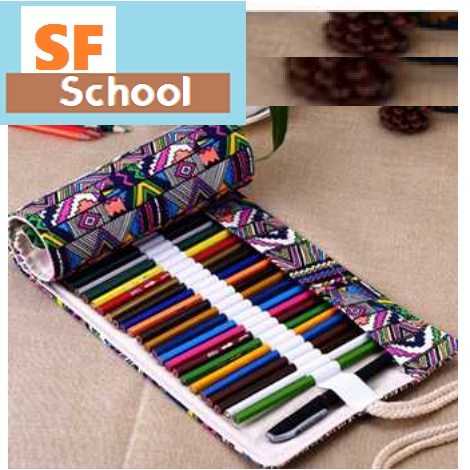 

Tas Pensil Gulung Canvas 48 Slot 20 x 56cm - EN-71