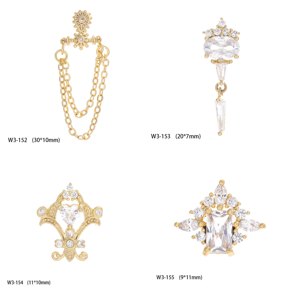 Mxbeauty 2pcs / Set Charms Berlian Imitasi / Bunga / Beruang 3d Untuk Dekorasi Nail Art