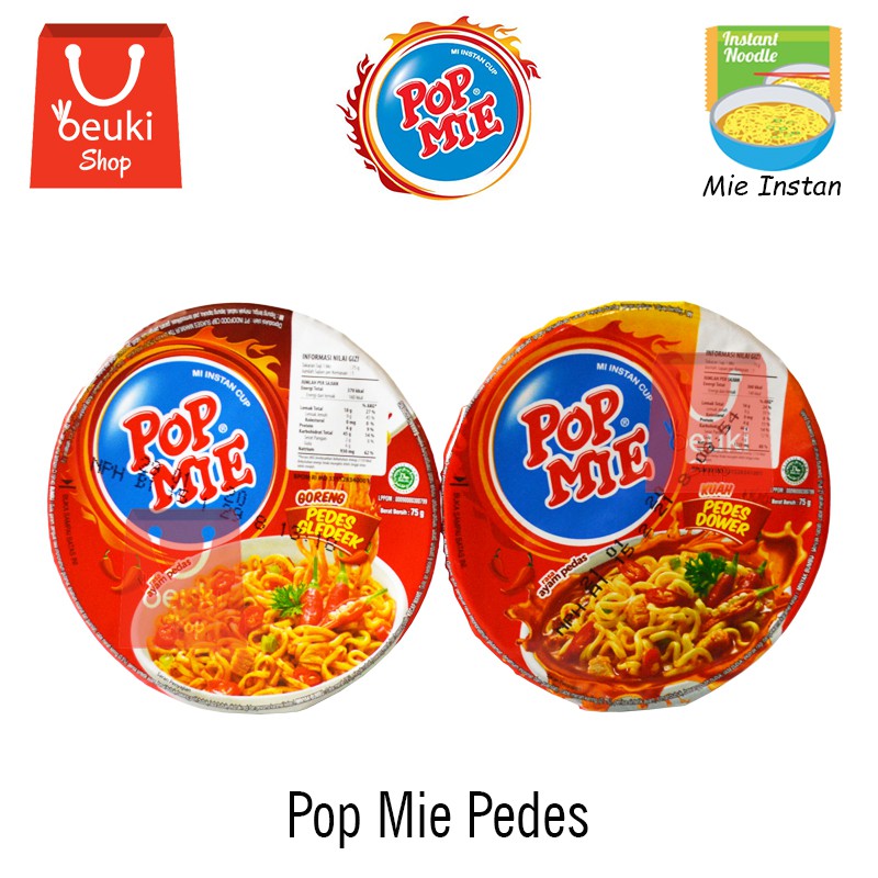 

Pop Mie Pedes Gledek dan Dower Rasa Ayam Pedas Pedas Nagih - 75gr