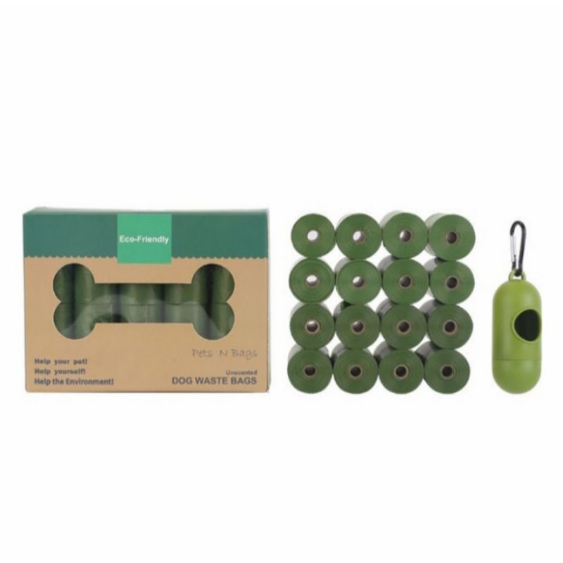 poop bag anabul dog waste dispenser poopbag mini kecil eco green green