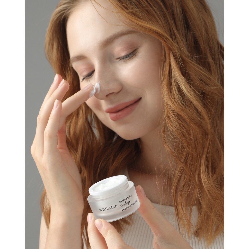 Whitelab Brightening Night Cream Perawatan Kecantikan Wajah Whitening Krim Malam Original BPOM