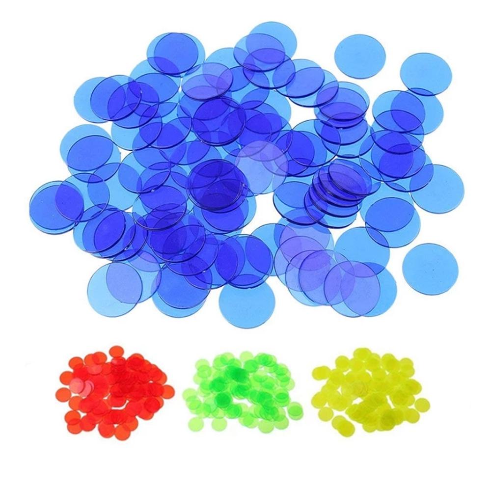 NEEDWAY Bingo Chip Perlengkapan Kelas Anak Kids 15mm Untuk Bingo Game Multicolor Disc Mainan Edukasi Koin Plastik