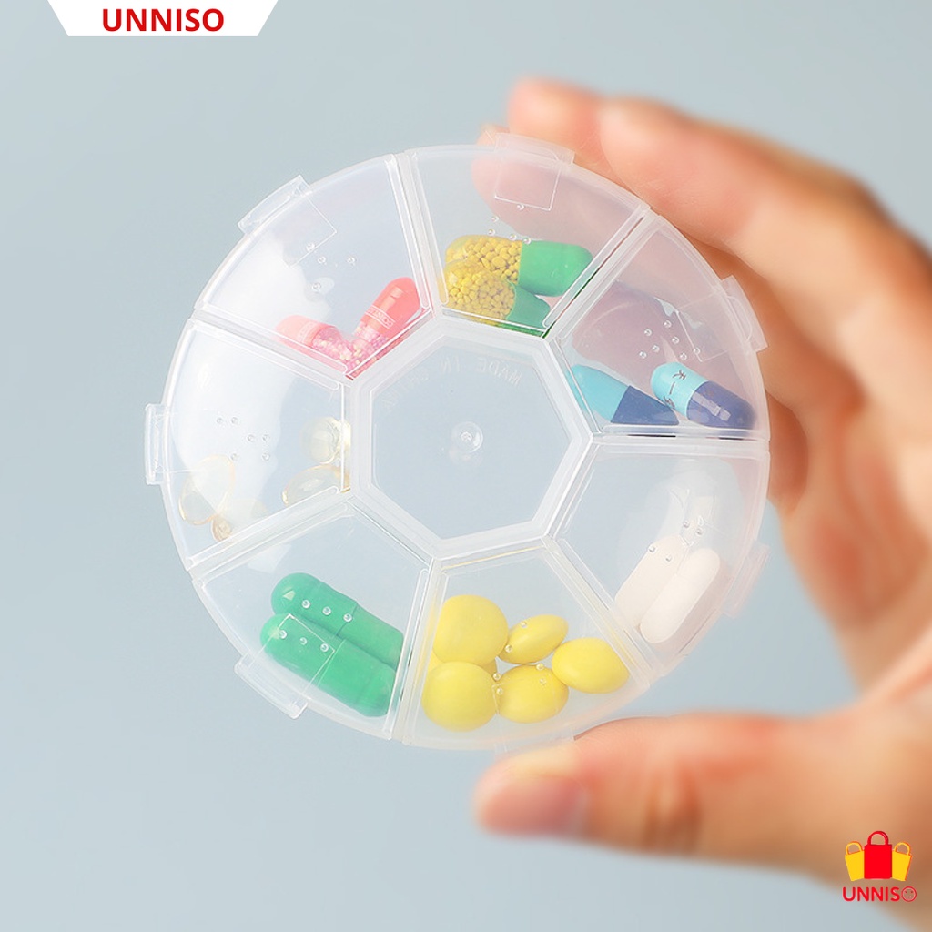 UNNISO - Kotak Obat Pills Box Portable Round KO2