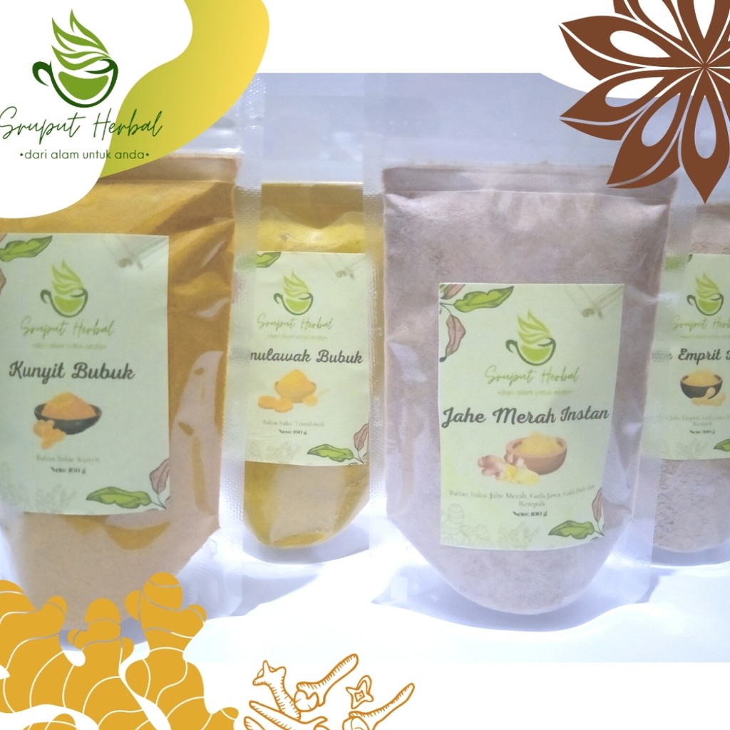 100gr Kunyit Bubuk Murni Rempah Sruput Herbal [COD]
