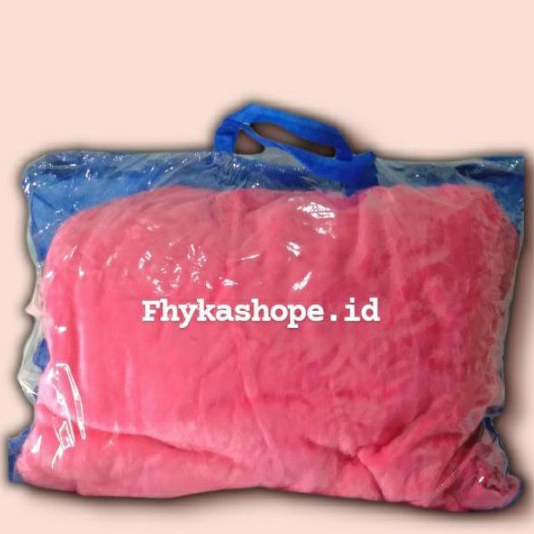 selimut polos bulu halus/selimut cantik warna pink