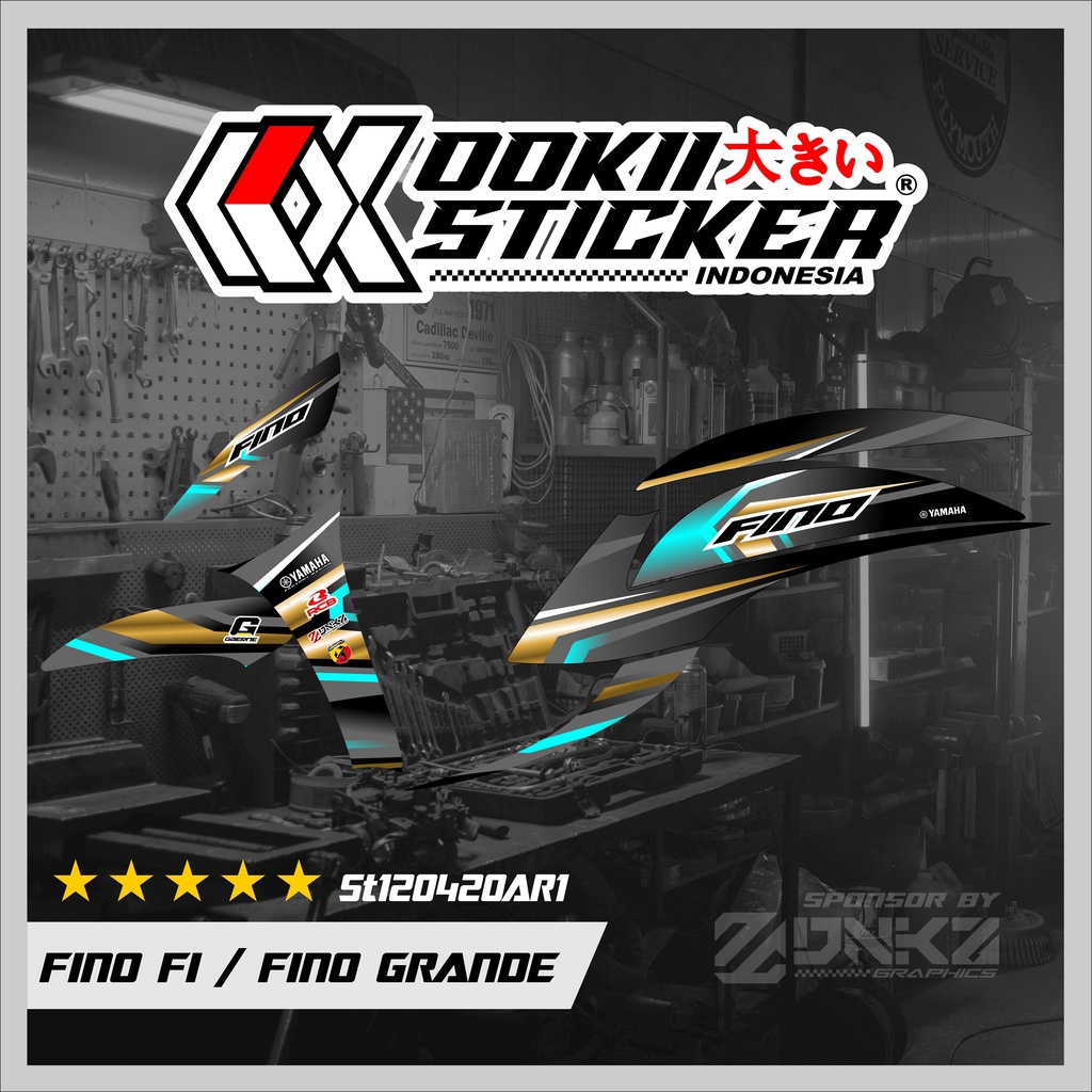 Stiker Fino FI  Grande 125 Decal Striping Fino FI  Grande 125 Premium ST120420 OOKII