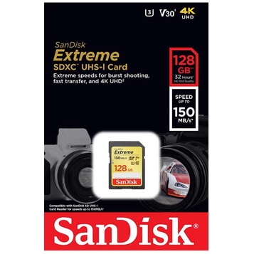 SD Card Sandisk Extreme UHS-I 150Mbps - 32GB/64GB/128GB