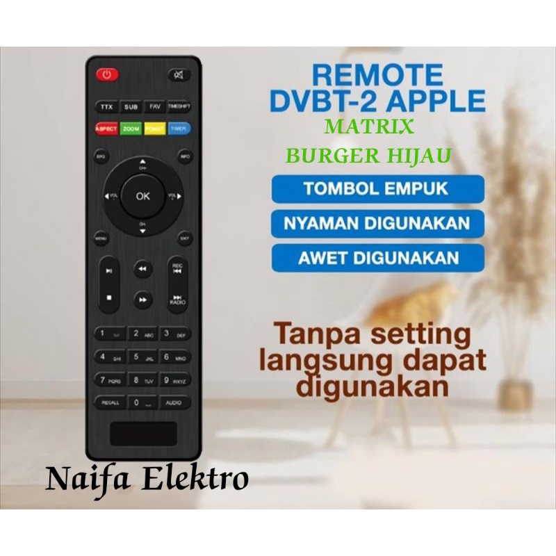 Remote Stb Matrix Burger hijau/Remot set top box matrix burger