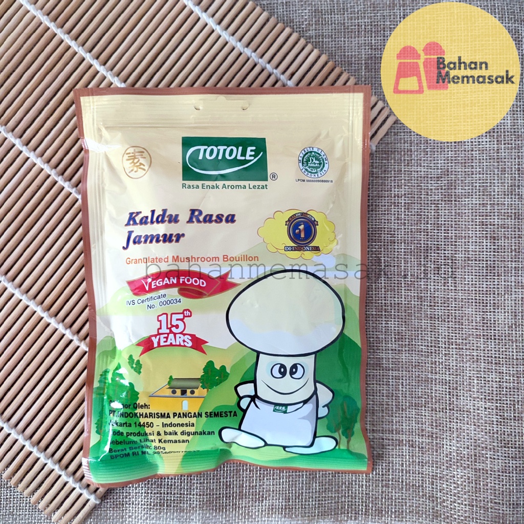 

Totole Kaldu Jamur 80 gr Halal/ Perisa Jamur Vegan Food