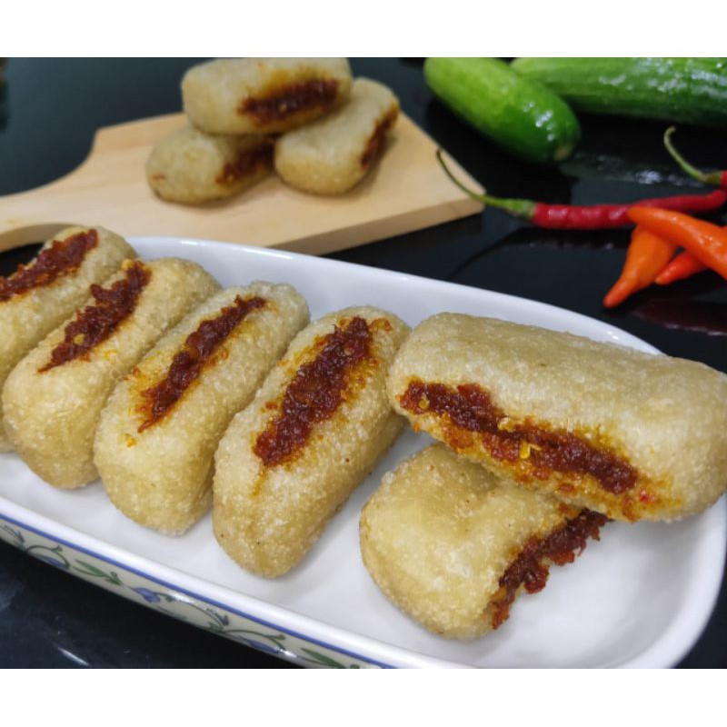 

pempek belah sambal ebi