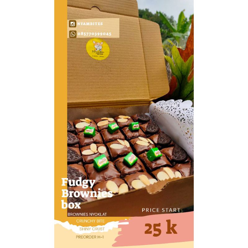 

Fudgy brownies premium ukuran L