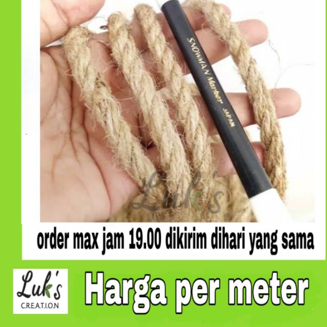 Tali goni besar 1 cm 10 mm meteran - tambang goni - tampar goni