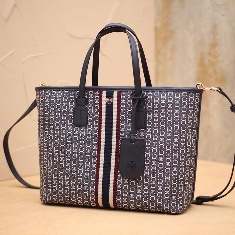 tory burch gemini link small navy