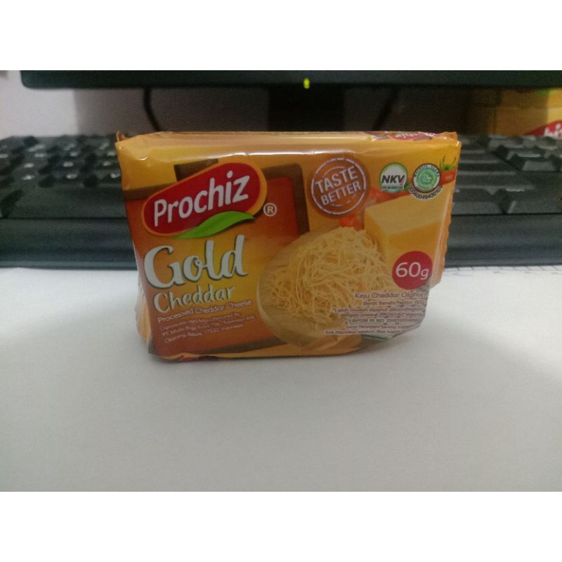 

Keju Prochiz Gold Cheddar 60 gram Keju Parut