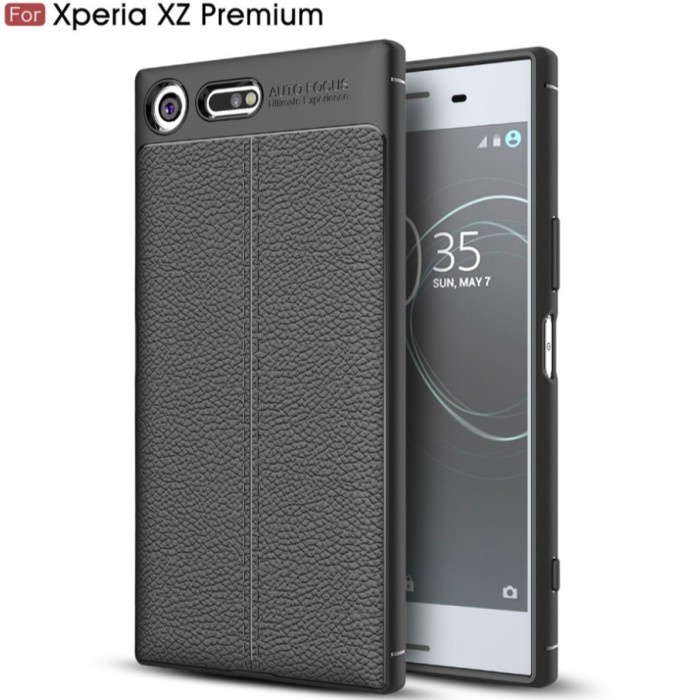 HANDPHONE & TABLET AKSESORIS HANDPHONE CASE SONY XZ PREMIUM CARBON FIBER AUTOFOCUS LEATHER CASE .