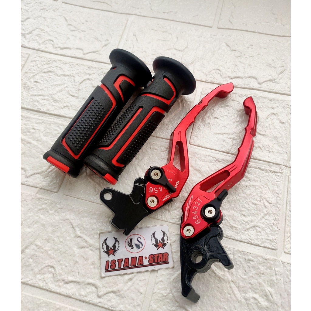 Handle Rem Variasi Beat Karbu /Fi Vario Karbu /Tekno non cbs Scoopy Karbu/Fi Plus Handgrip/MERAH