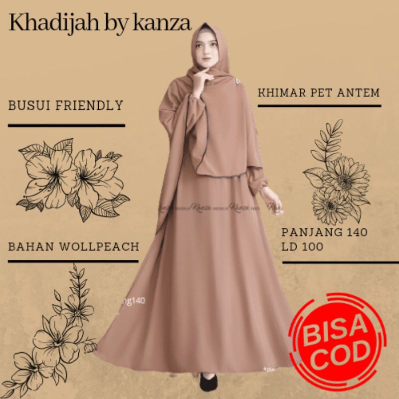Khadijah By ORI KANZA GAMIS syar'i, pakaian wanitaf ashion muslim