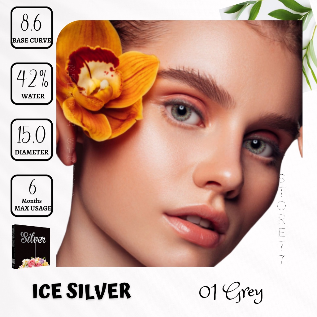 SOFTLENS ICE SILVER DIA. 16.00mm NORMAL &amp; MINUS | BEST SELLER