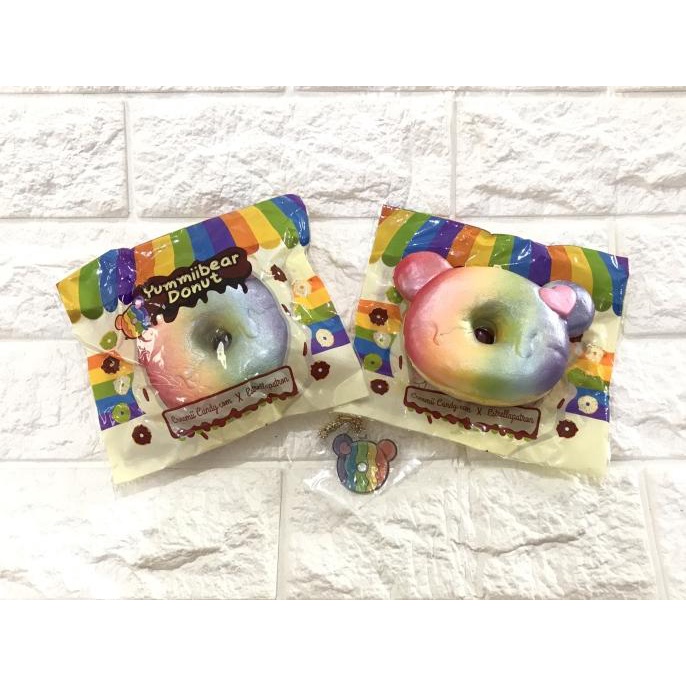 Squishy Licensed  Yummiibear Donut (Rainbow)
