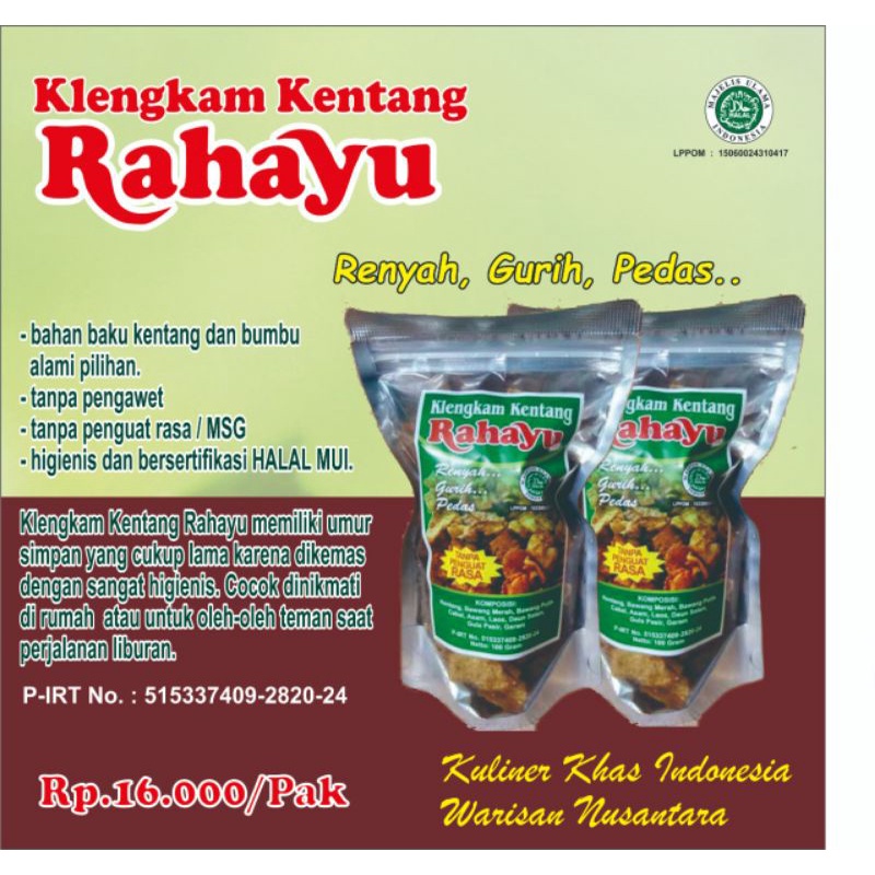 

Klengkam Kentang (Kering Kentang) RAHAYU Original