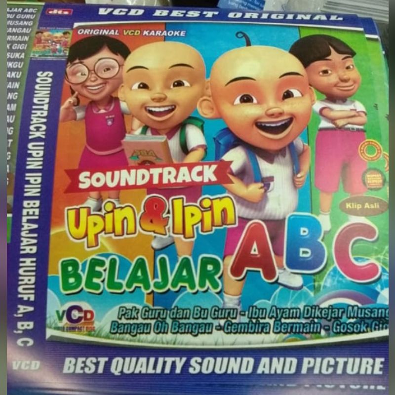 Kaset Vcd Lagu Upin dan Ipin Belajar ABCD