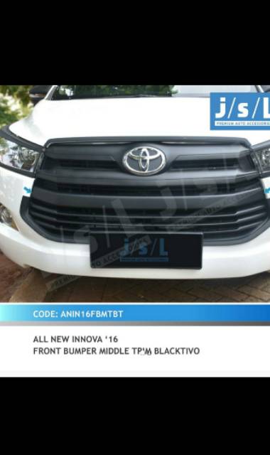 List grill/ list bumper tengah all new Innova 2016 hitam dan chrome  jsl