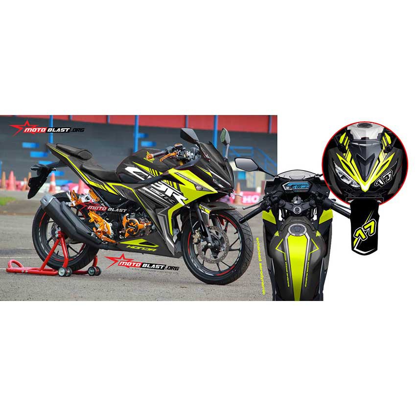 Decal Stiker New CBR150R YELLOW BLACK TECHNO