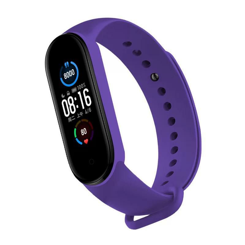 Strap Mi Band 3/4/5/6 Tali Pengganti Mi Band 3/4/5/6 Polos-GH#UNGU TUA