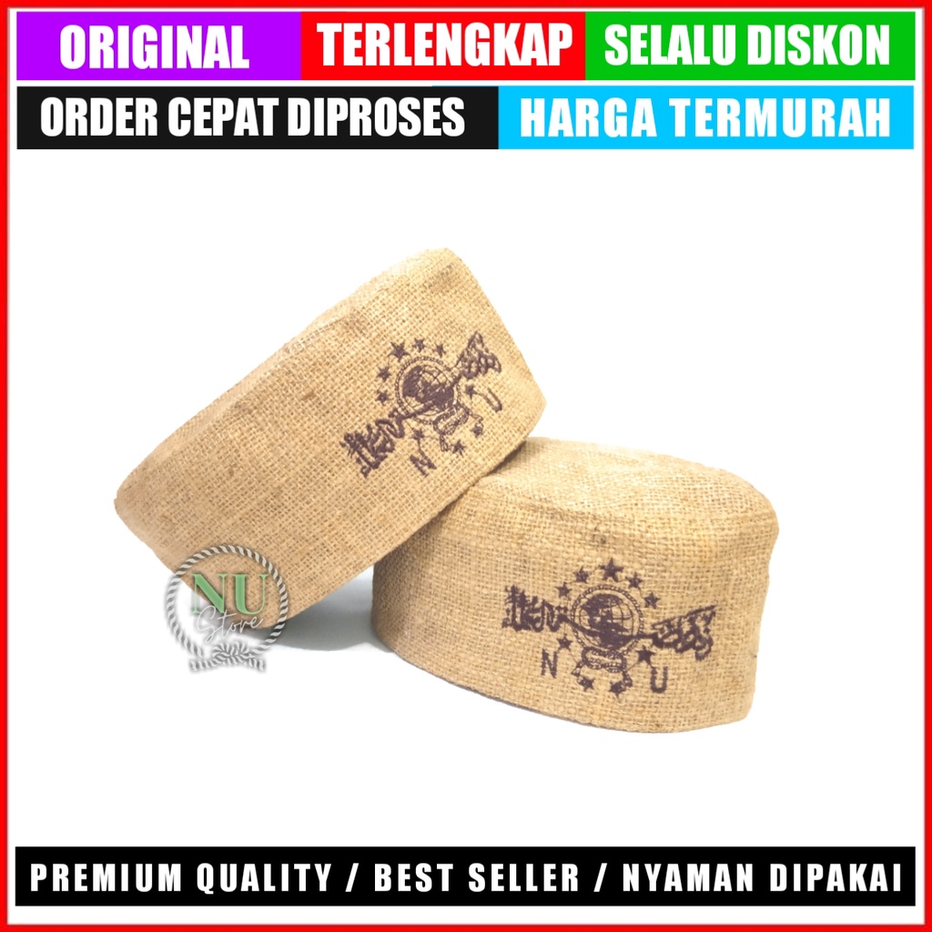 Peci Karung Goni Klasik BEST SELLER / Peci Goni Original / Peci Goni NU PREMIUM Krem / Kopiah Goni /