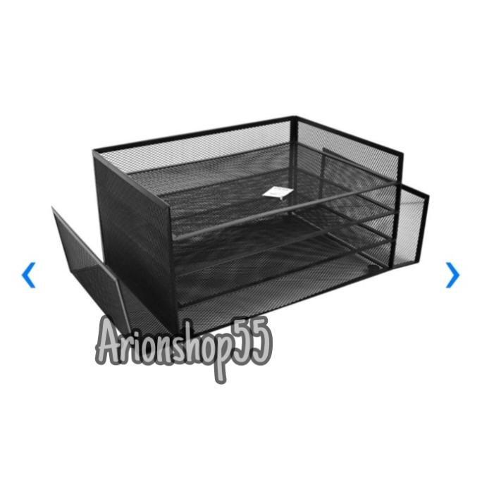 

~@~@~@~@] Mesh Organizer Meja/Tempat Dokumen Ld01-1 42x23x17 Cm - Hitam