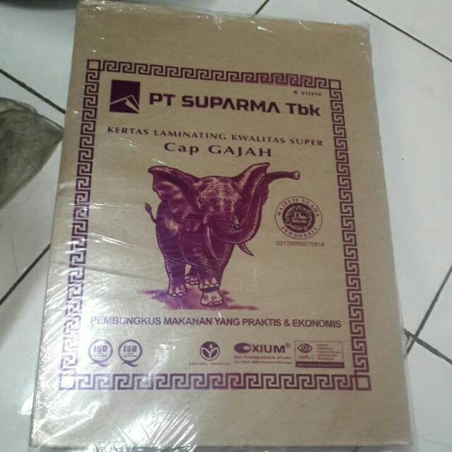 Gajah Ungu/Kertas nasi ukuran besar cap gajah/kertas nasi gajah/kertas pembungkus nasi/kertas nasi