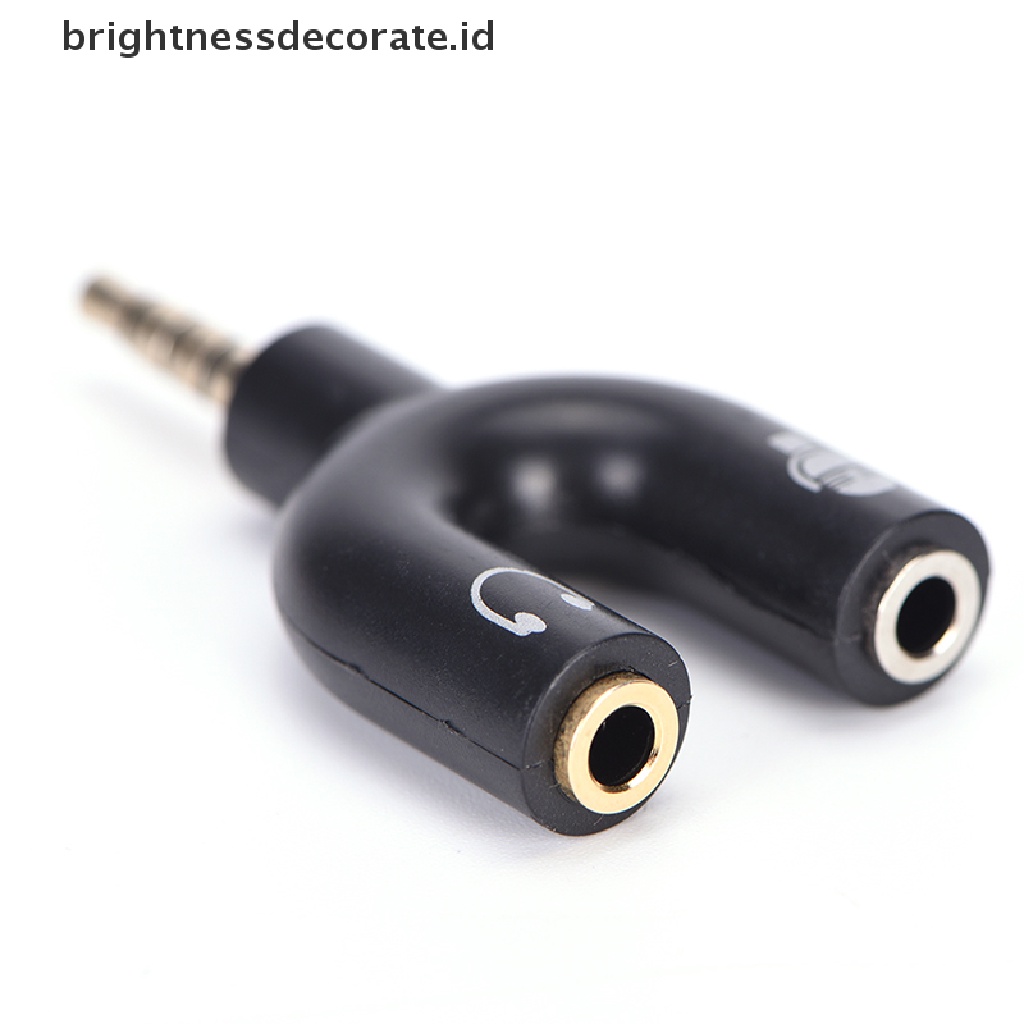 Kabel Adapter Splitter Jack 3.5mm Ke Mikrofon Headset Untuk Ponsel