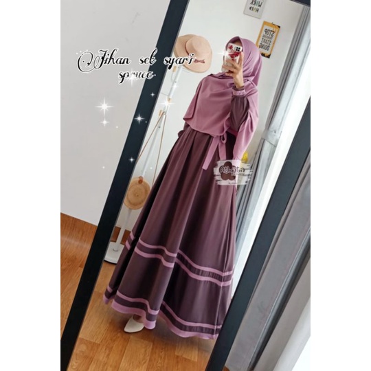 [welcome resellers] jihan set syar'i ori athata gamis set syar'i idul Fitri 2022