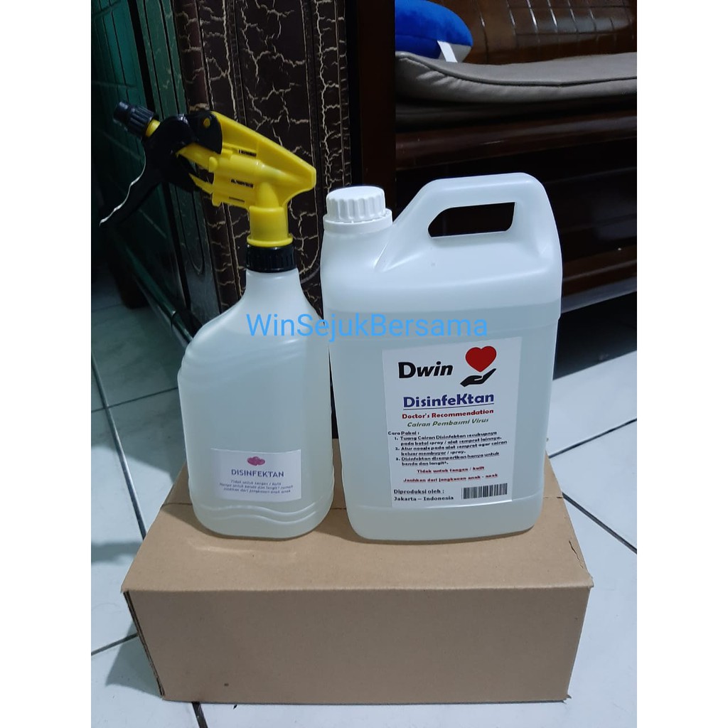 Disinfektan 1 Liter / 1000 Ml + Botol Spray Disinfectant Desinfektan ...