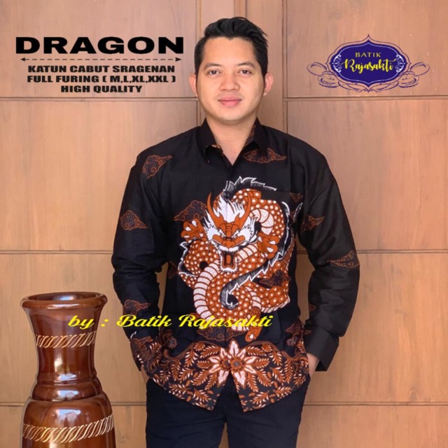 HEM BATIK DRAGON FULL FURING KATUN CABUT HALUS SRAGENAN SIZE M-XXL ORI SOLO