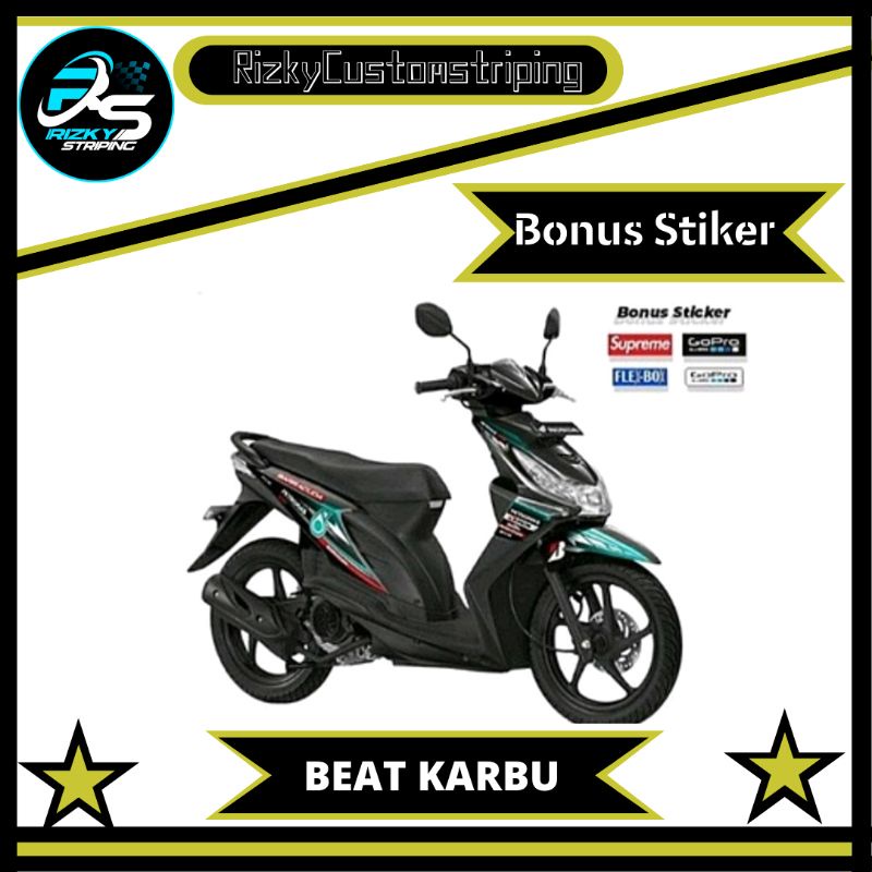 STIKER STRIPING VARIASI HONDA BEAT KARBU# STRIPING VARIASI HONDA BEAT KARBU PETRONAS #
