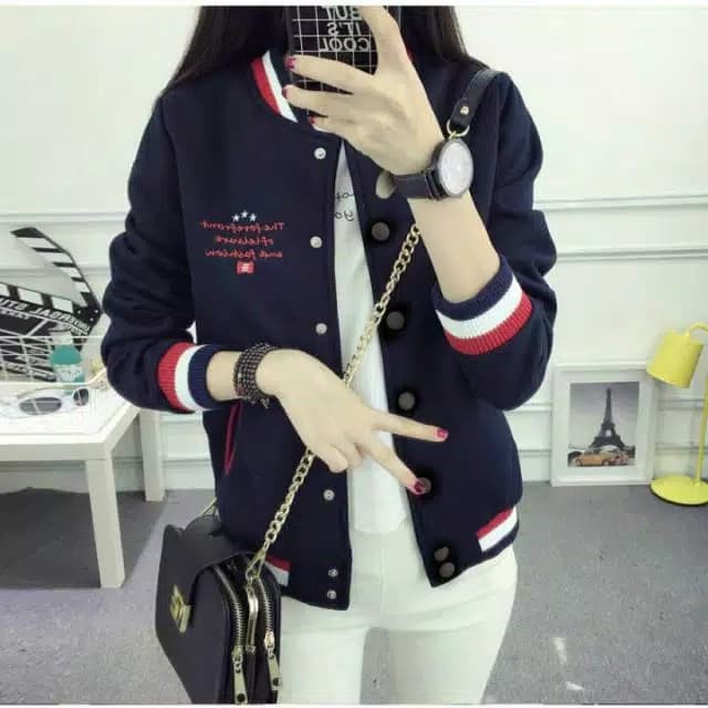 Jaket Wanita Jaket wanita adem bomber babyterri style korea murah bomber harian(L6H2) Jaket Wanita K