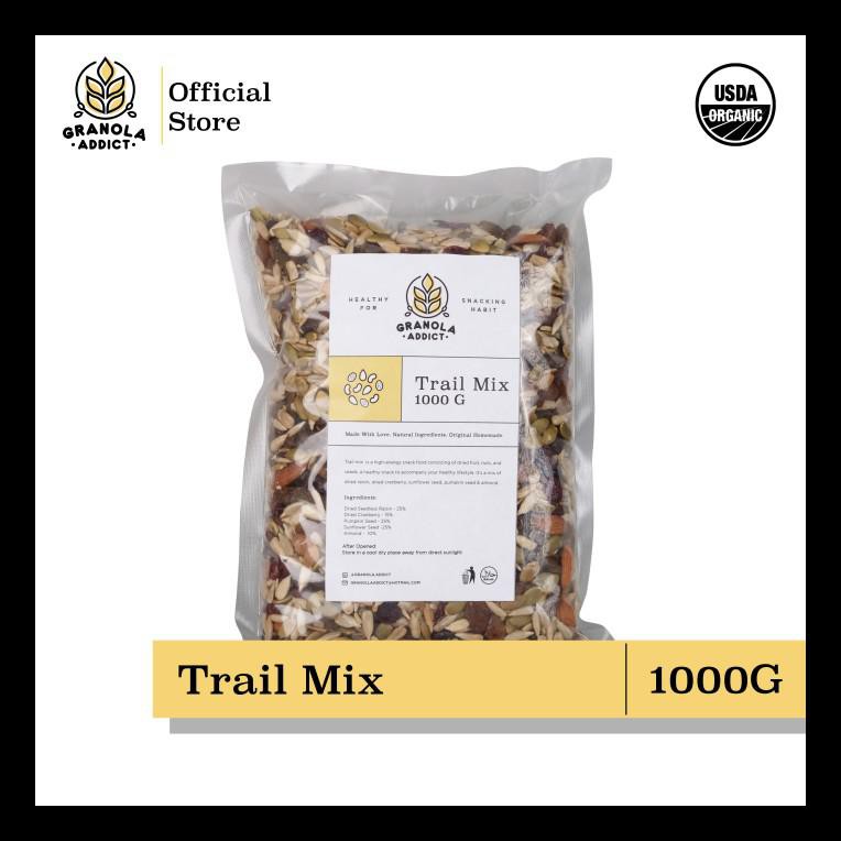 

READY STOK! TRAIL MIX (SUNFLOWER, PUMPKIN SEEDS, ALMOND, RAISIN, CRANBERRY) 1000G MURAH