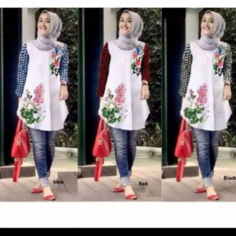 Ferlin tunik atasan wanita fashion remaja