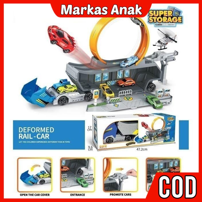 Mainan Anak Anak Umur 3 4 5 6 Tahun jalur Seluncur Seluncuran Perosotan Mobil Mobilan Truk Truck Baw