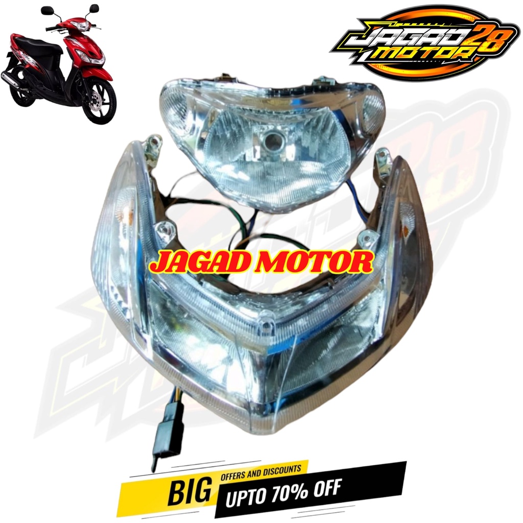 Reflektor Lampu Depan Plus Sen Motor Mio Smile Sporty