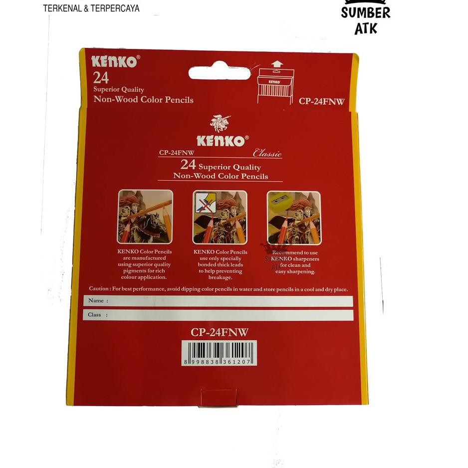 

Harga Termurah CVQOF Pensil Warna 24 Warna KENKO CP-24FNW / JOYKO CP-104 CLASSIC NON WOOD Superior Q