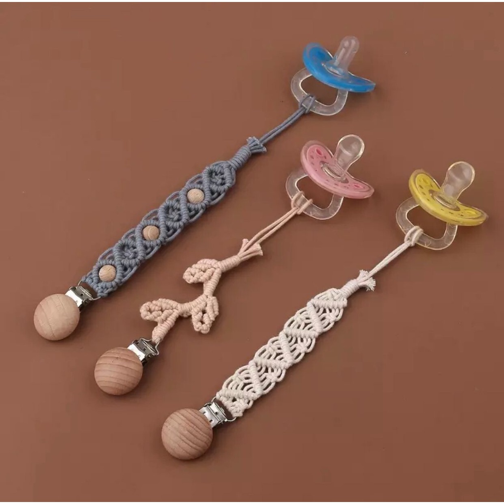 Clip Suspender  Wooden Teether Beads Beech Rodent DIY Pacifier Chain Accessories