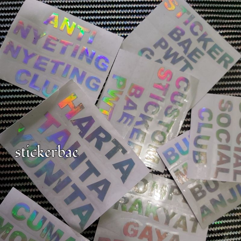 STIKER AJARIN DONG BANG JAGO STICKER HARTA TAHTA  CUTTING CUSTOM