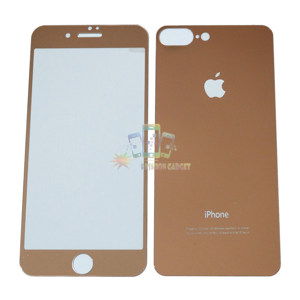 Tempered Glass Iphone 7 Ukuran 5.5 inch (2IN1) / Iphone 7 plus Glossy/ Anti Gores Kaca - Rose Gold