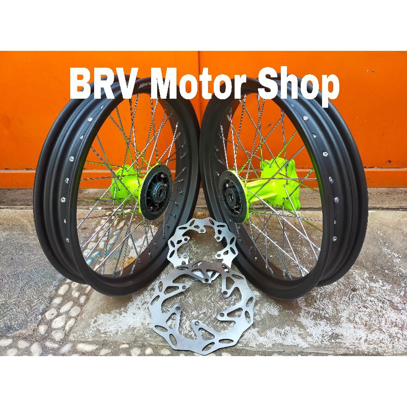 Sepaket Velg Super Moto Klx Bf Klx L Klx S Klx G D Tracker 150 - Velg Sumo Tromol Ori