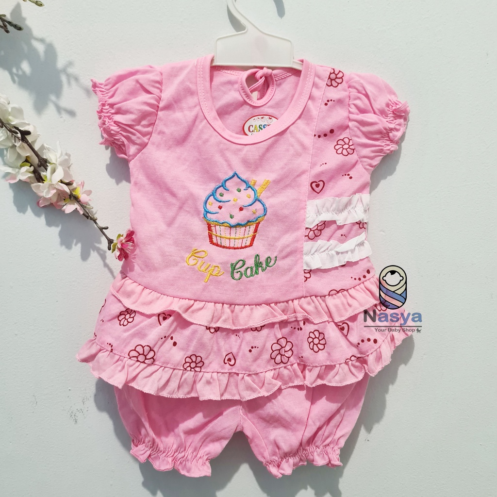 [N-043] Baju Setelan sehari-hari anak perempuan untuk newborn (0-6 bulan)