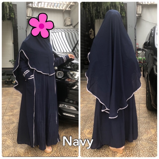 Gamis AZIZAH ANELA PLISKET Prisket JUMBO Syari muslimah dress Azizah Hasna